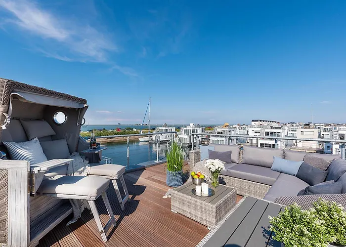 Harbour View Marina: Dachterrasse, Meerblick, Sauna, Bootsanleger Semesterbostad *